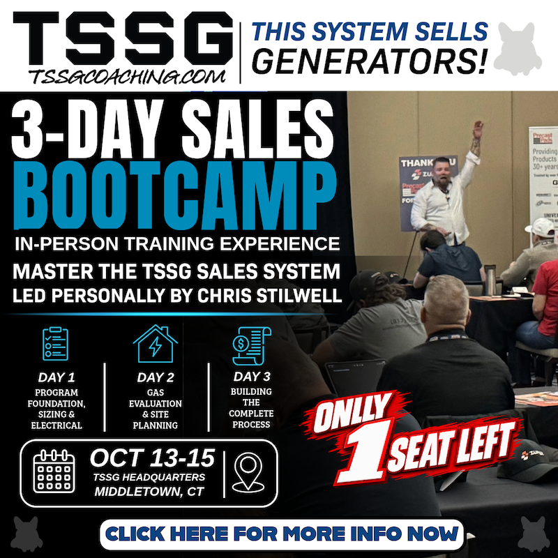 October 13 through 15 TSSG 3-Day Sales Bootcamp at TSSG Headquarters in Middletown, Connecticut